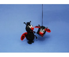 Petra's Craft News Rg5063s rinkinys 4 gėlėms ir boružėlės figūrėlėms su vėlimo adata, veltinio amatų rinkinys