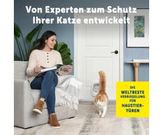 Petsafe didelės katės durelės - vidaus ir išorės durelių atvartas katėms ir mažiems šunims - stūmimo ir sukimo 4 krypčių užraktas saugumui - švelniai užsidarantis atvartas saugumui