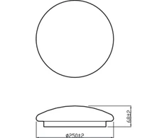 Philips Moire 10w apvalus lubinis šviestuvas, šaltai balta šviesa