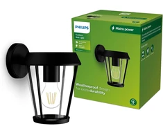 Philips Sunera lauko sieninis šviestuvas, maks. 25 W, E27 lizdas, juodas