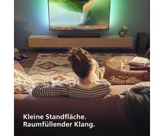 Kompiuterio kolonėlės Philips Tab6309 garso juosta 2.1 su belaidžiu žemų dažnių garsiakalbiu - 2.1 kanalo 320w, Dts Virtual X, Bluetooth 5.4, Hdmi Arc, optinė jungtis ir Usb jungiamumas - tamsiai pilka