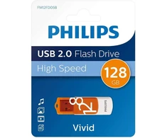 Philips Vivid Edition didelės spartos 2.0 Usb atmintinė 128gb su pasukamu dangteliu, skirta Pc, nešiojamam kompiuteriui, kompiuterio duomenų saugyklai, skaitymo greitis iki 25mb/s