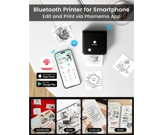 Phomemo M02 Pro 300 Dpi mini spausdintuvas, kišeninis spausdintuvas, bluetooth nuotraukų spausdintuvas išmaniesiems telefonams, terminis spausdintuvas, suderinamas su 15, 25, 50 mm popieriumi, idealus užrašams, mokslui, scrapbooking'ui, nuotraukoms, juoda