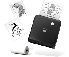 Phomemo M02 Pro 300 Dpi mini spausdintuvas, kišeninis spausdintuvas, bluetooth nuotraukų spausdintuvas išmaniesiems telefonams, terminis spausdintuvas, suderinamas su 15, 25, 50 mm popieriumi, idealus užrašams, mokslui, scrapbooking'ui, nuotraukoms, juoda