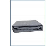 Pilka jersey paklodė su guma, 100x220, premium, stora, 100% medvilnė