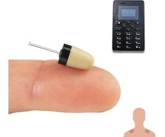 Pingaoculto šnipinėjimo ausinės, skirtos testavimui Gsm mini Vip Pro nematomos ausinės Nanosim mikrofonas ir lipnios juostelės - nematomos belaidės ausinės (šnipinėjimo ausinės Vip Pro Supermini Card Gsm)
