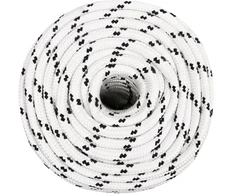 Pinta valties virvė, baltos spalvos, 12mmx25m, poliesteris