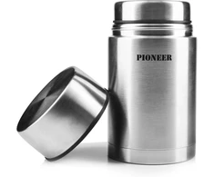 Pioneer vakuuminis, nepralaidus sriubos/maisto termosas, 8 val. karštas, 24 val. šaltas, nerūdijantis plienas, 1000 ml
