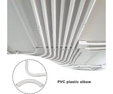 Pipe Elbow M16 10 x Pipe Bend 90° elektrinis vamzdis strypas vamzdis tuščias vamzdis Pvc instaliacijos kabelių kanalas rūsio sienos lubų montavimo kabelių vamzdis universalus visų tipų 16 mm