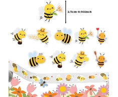 Piriuuo 1 ritinys / 500 vienetų lipdukų su bitėmis, lipdukai su bitėmis, lipdukai su bitėmis, gyvūnai, vaikams, maži lipdukai su bitėmis, lipdukai su bitėmis, ritininiai vandeniui atsparūs lipdukai, bitės skirtos scrapbooking'ui, "pasidaryk pats" amatams