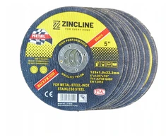Pjovimo diskas Inox, plienui, Alu 125x1,0x22,2 mm (10 vnt.)