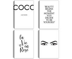 Plakatas Coco modernūs paveikslai 20 x 30 cm drobės atspaudas abstraktus menas Xxl dekoras svetainei miegamajam virtuvei biurui barui restoranui 4 vnt.