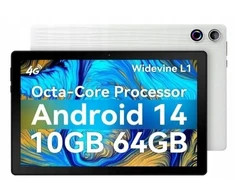 Planšetė Dynamic Halo A10 10.1 Android 14 3gb + 7gb/64gb Wifi/bluetooth Baltas