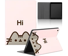 Planšetinio kompiuterio dėklas, skirtas Ipad 9/8/7 10.2", 2021/2020/2019 modeliams, 9-osios/8-osios/7-osios kartos, anime animacinis mielas katės pusheen katės rašto tpu apsauginis dėklas atverčiamas pu odinis atverčiamas dangtelis smūgiams atsparus stova
