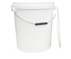 Plastbox 33 l kibiras su metaline rankena, plastikinis kibiras su dangčiu, atestuotas, 33 l, baltas