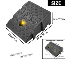 Plastikinės rampos bortams, 2 vnt. (27x25x7 cm, juodos)