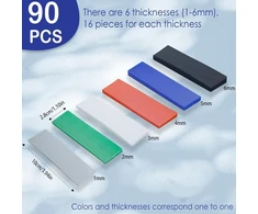 Plastikiniai tarpikliai 28 x 100 mm pakloto plokštės plastikinės 90 vienetų stiklinimo kaladėlės patvarios pakloto plokštės tarpikliai langų blokai (1-6 mm)