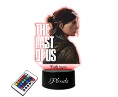 Platinet Lempa ant stiklo uv The Last Of Us Kompiuterinis žaidimas led 3d + nuotolinio valdymo pultas 16 spalvų