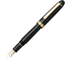 Platinum japoniškas plunksnakotis Century Gold Trim Juodas in Juodas C/juodas/ 0.54-0.64mm Handmade/14k Gold Nib/gift Box/fountain Pen #3776