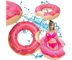 Plaukimo ratas pączkas donut pripučiamas pontonas didelis 60cm paplūdimys baseinas