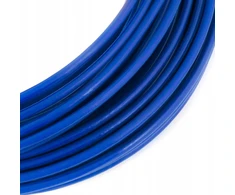 Plieninė trosas su Pvc danga 2/4mm 1x19 Mėlyna 30m