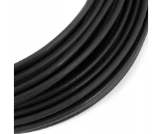 Plieninė virvė su Pvc danga juoda 5/8mm 6x7 30m
