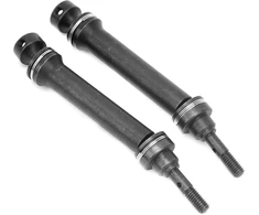 Plieninis spline pavaros velenas, 2 vnt priekinis galinis plieno spline velenas, skirtas traxxas mini e revo/mini summit 1/16 rc automobiliui (juodas)