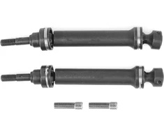 Plieninis spline pavaros velenas, 2 vnt priekinis galinis plieno spline velenas, skirtas traxxas mini e revo/mini summit 1/16 rc automobiliui (juodas)