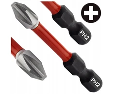 Plieno ph2 magnetinis philips 50 mm ilgas smūginis atsuktuvo antgalis