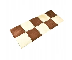 Pliušinės grindų dėlionės kiliminės plytelės 30 x 30 cm, 10 vnt. rinkinys