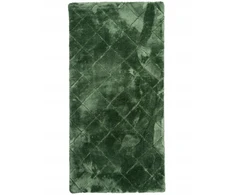 Pliušinis kilimas, minkštas, neslystantis, skirtas miegamajam 60x100cm, žalias