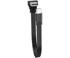 Plokščias Usb-c 90° kampu laidas, 30 cm, duomenų perdavimas