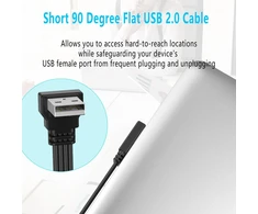 Plokščias Usb-c 90° kampu laidas, 30 cm, duomenų perdavimas