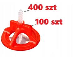 Plytelių lyginimo sistema, 1 mm, 400 vnt. laikiklių + 100 vnt. spaustukų