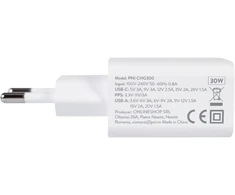 Pni Chg300 30w Usb-c Pd/pps ir Usb-a Qc3.0 įkroviklis