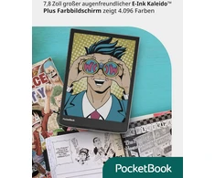 Pocketbook elektroninė knyga 'inkpad Color 2' (vokiška versija) 32 Gb atminties, 19.8 cm (7.8 colių) E-ink Kaleido ekranas, Ipx8 - Moon Sidabrinis