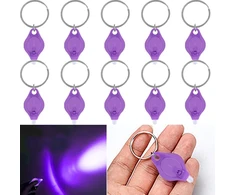 Pocketman Mini raktų pakabuko žibintuvėlis 395uv mažas žibintuvėlių rinkinys, juodos šviesos žibintuvėlis su metaliniu spaustuku banknotų patikrinimui, fluorescencinis, kietėjimo šviesa (10 vnt.)