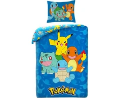 Pokemon Patalynės Komplektas su Pikachu, Glumanda, 140x200cm