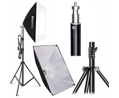 PolarPro Gearpro Studijinis softbox apšvietimas 50x70cm nuolatinei šviesai E27 lizdas + stovas