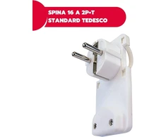 Polypool Pp0454.3 vietą taupantis kištukas 16a 2l + Pe standartinis schuko 90° kabelio lizdo rinkinys 3 kištukai, balta spalva