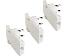 Polypool Pp0454.3 vietą taupantis kištukas 16a 2l + Pe standartinis schuko 90° kabelio lizdo rinkinys 3 kištukai, balta spalva
