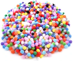 Pompomai rankdarbiams, 2000 mini spalvotų pompomų pakuotė, 10 mm veltinio kamuoliukai, spalvoti pompomai vakarėlių dekoravimui, pasidaryk pats, kūrybinių rankdarbių gamyba