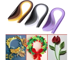 Popieriaus quilling rinkiniai, 700 vienetų, 5 mm quilling juostelės + rišimo įrankis, pincetai, liniuotė