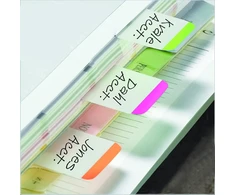 Post-it Index vėliavėlės - Strong 25mm - rožinės, žalios, oranžinės (22 vėliavėlės x 3 spalvos)