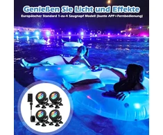 Povandeninis LED šviestuvų rinkinys Hospaop RGB IP68, 4 vnt.