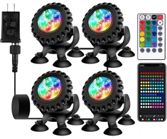 Povandeninis LED šviestuvų rinkinys Hospaop RGB IP68, 4 vnt.