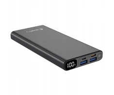 Powerbank 10000 mah led micro usb usb-c juodas gogen