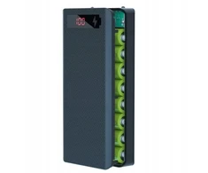 Powerbank korpusas 8 elementams 18650 Usb C Micro žibintuvėlis 2 diodai