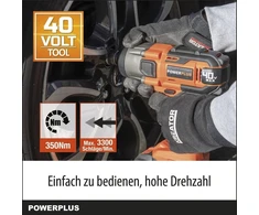Powerplus Power plus dual power powdp20400-1/2 colio akumuliatorinis smūginis veržliaraktis, 3300 sūkių per minutę ir 350 nm, be akumuliatoriaus ir įkroviklio