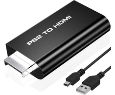 Powice Ps2 Hdmi adapteris, Ps2 į Hdmi adapterio keitiklis su 3,5 mm ausinių garso lizdu, Ps2 adapteris Hdmi, skirtas Hdtv Hdmi monitoriui, suderinamas su visais Ps2 ekrano režimais
